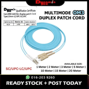 Patch Cord Multimode OM3 SC/UPC-LC/UPC Duplex 2.0mm PCM101