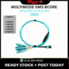 OM3 Multimode 8-Core MPO/UPC to 8LC/UPC LSZH Fiber Optic Patch Cord 1M 2M 3M 5M 10M MPO401