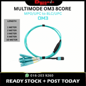 OM3 Multimode 8-Core MPO/UPC to 8LC/UPC LSZH Fiber Optic Patch Cord 1M 2M 3M 5M 10M MPO401