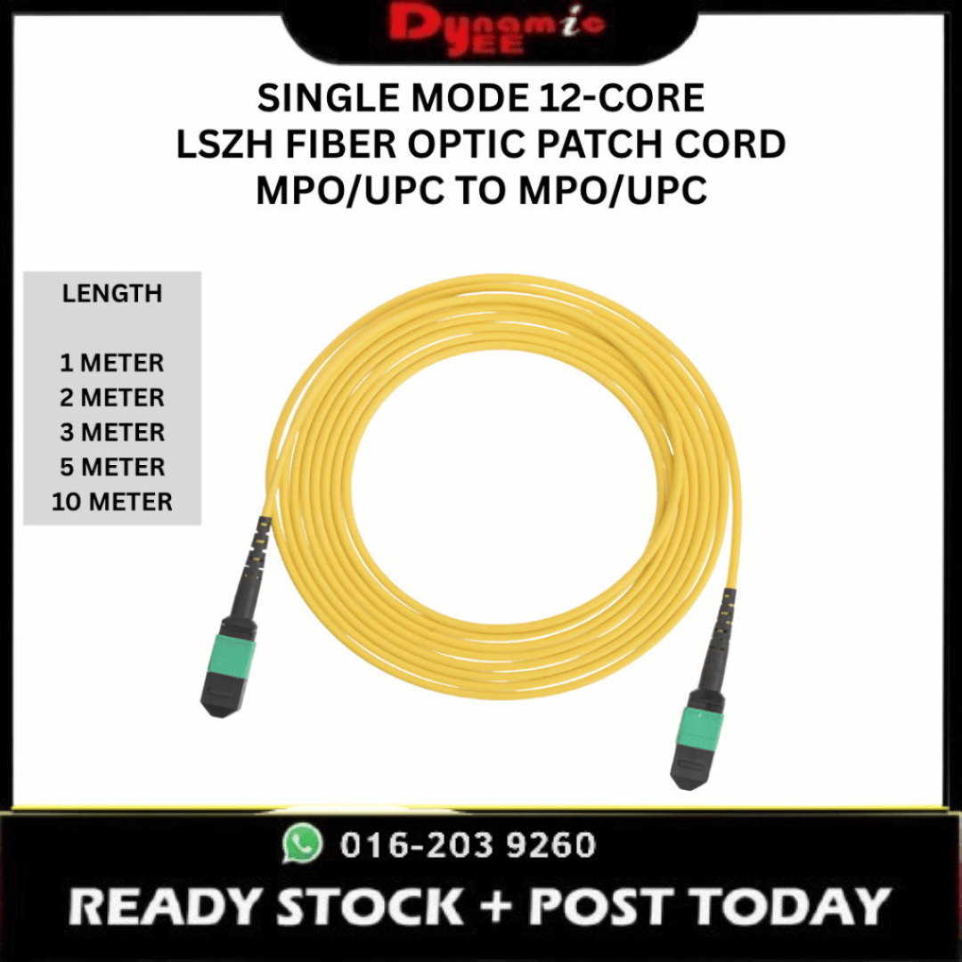Single Mode 12-Core MPO/UPC to MPO/UPC LSZH Fiber Optic Patch Cord 1M 2M 3M 5M 10M MPO101