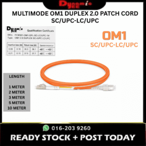 PATCH CORD MULTIMODE OM1 DUPLEX 2.0 SC/UPC-LC/UPC ORANGE PCM301